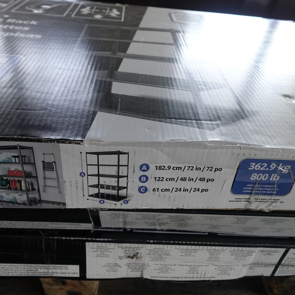 Gorilla Rack Z-Beam 5 Shelf Steel Storage Rack 48x24x72 Black New