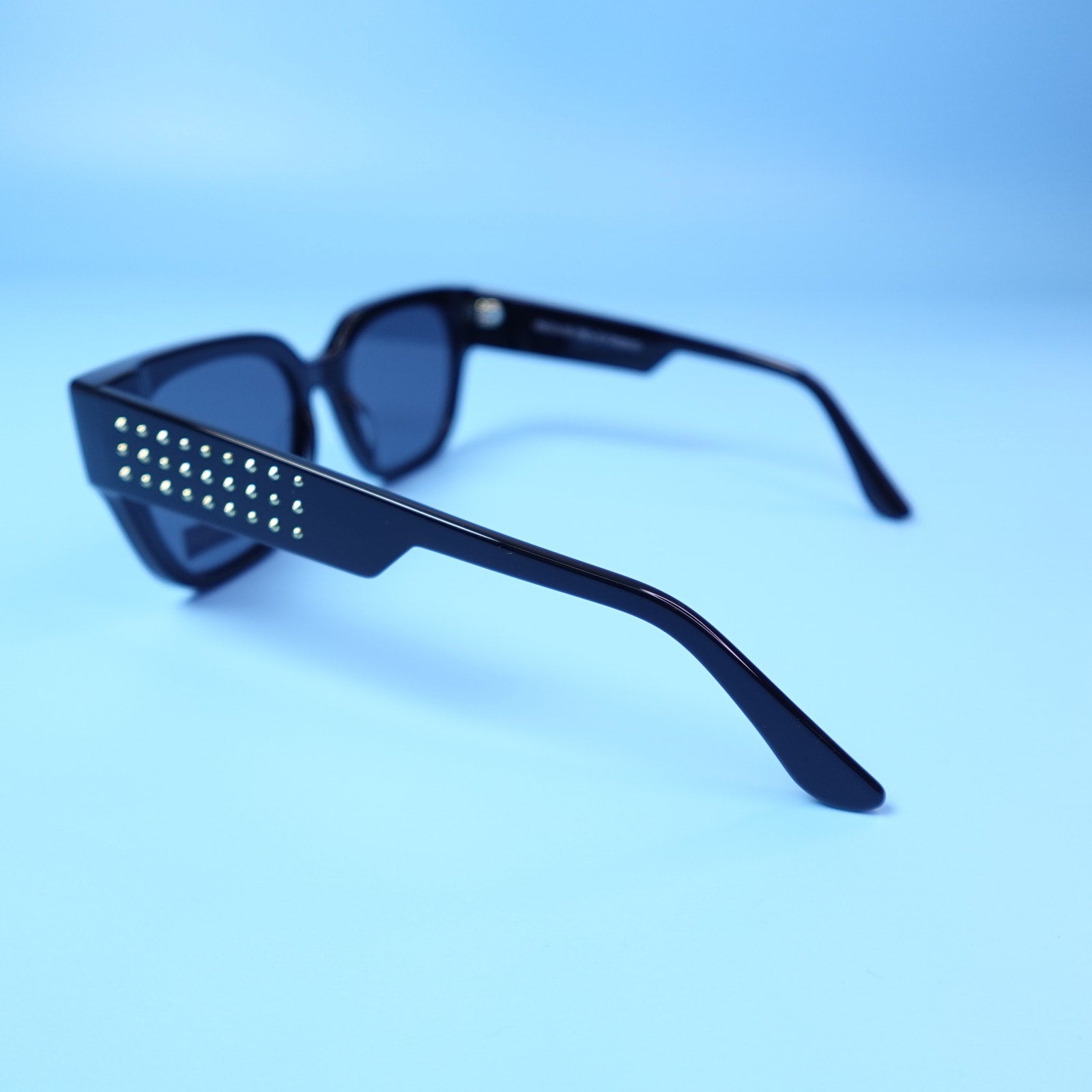 Rebecca Minkoff Black Mazey Studded Sunglasses 100% UV Protection
