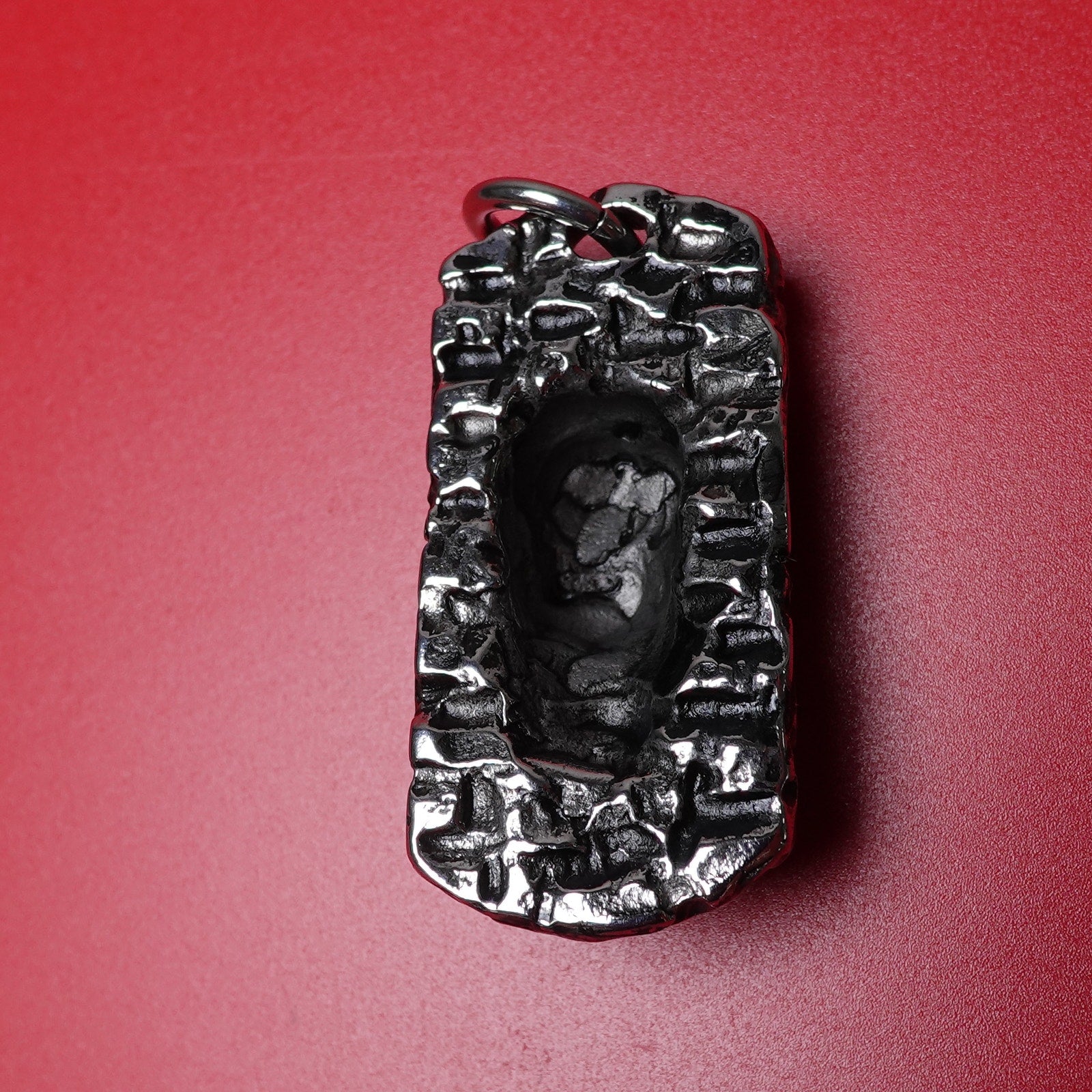 Stainless Steel Dog Tag Pendant with Evil Skull SP-602