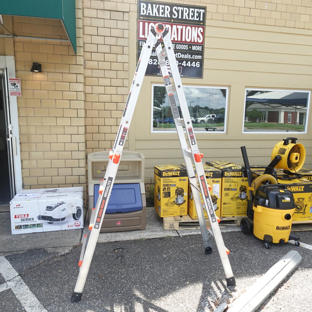 Little Giant MegaLite Multi-Position Ladder with Storage Rack