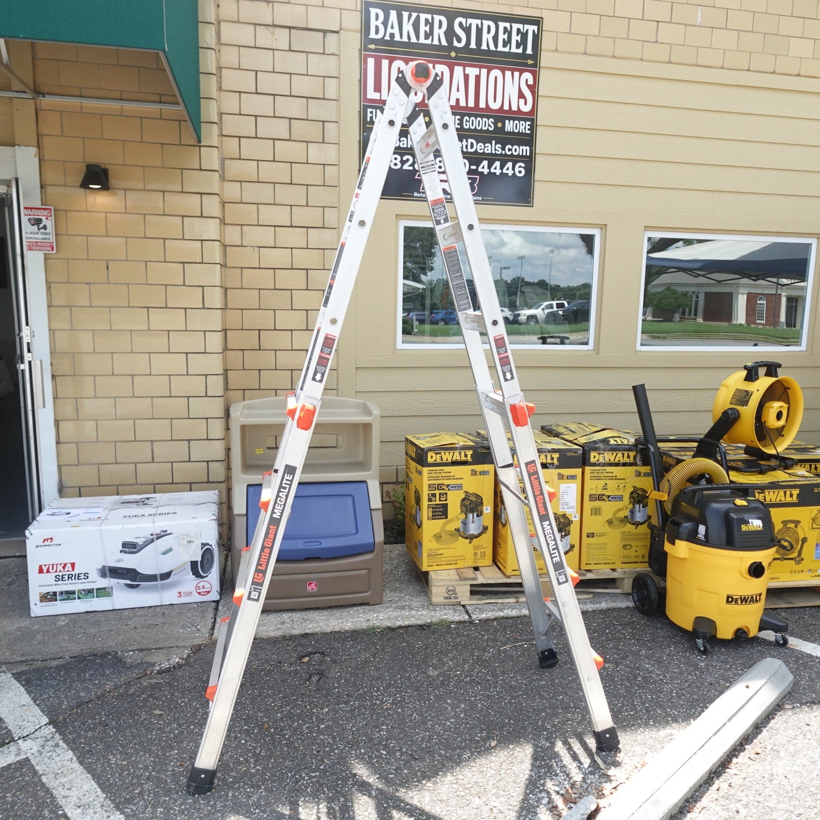 Little Giant MegaLite Multi-Position Ladder with Storage Rack