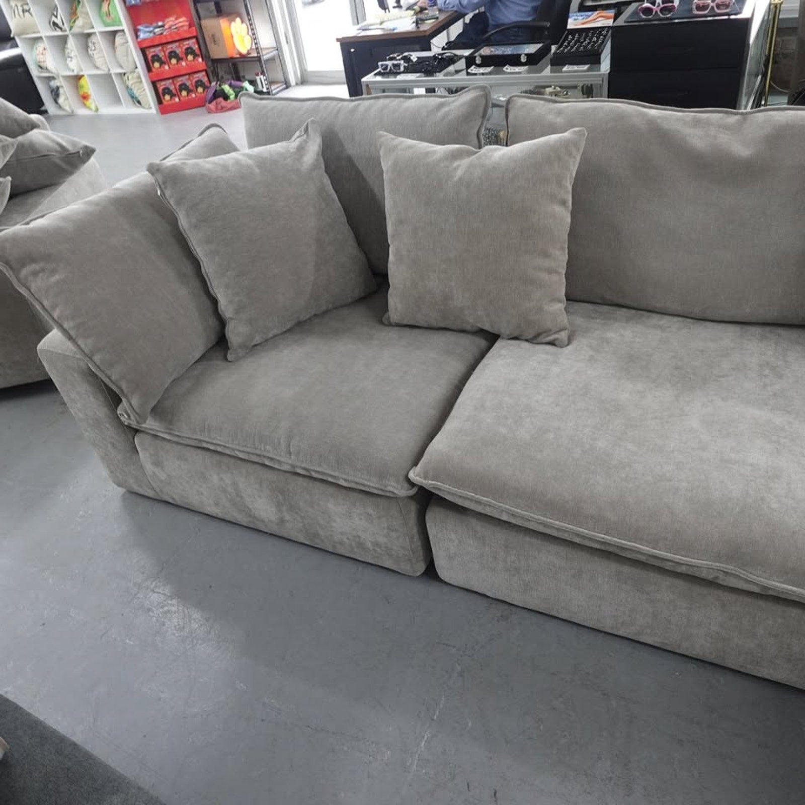 Sereen 6-piece Fabric Modular Sectional, Taupe