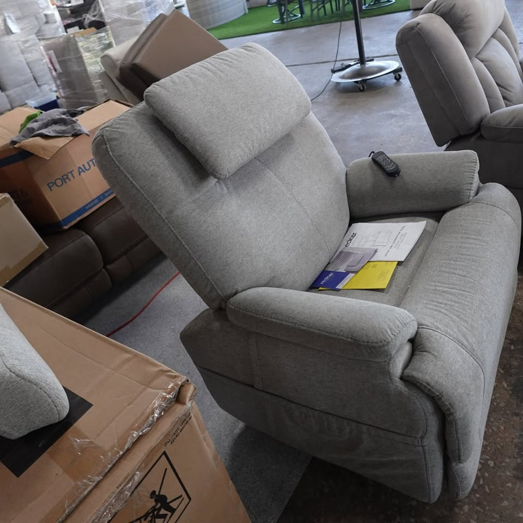 Flexsteel Zecliner Power Lift Headrest and Lumbar Sleep Recliner (read description)