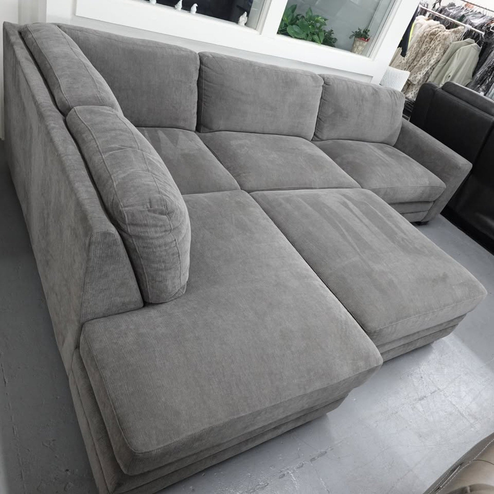 Penelope Fabric Sectional with Ottoman