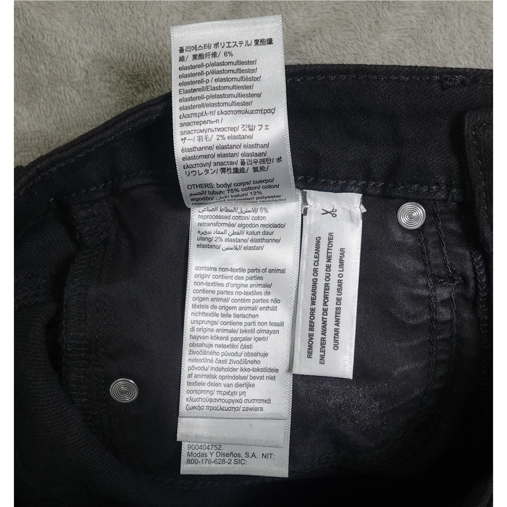 Calvin Klein Jeans Women's Original High Rise Skinny Black Denim- W25