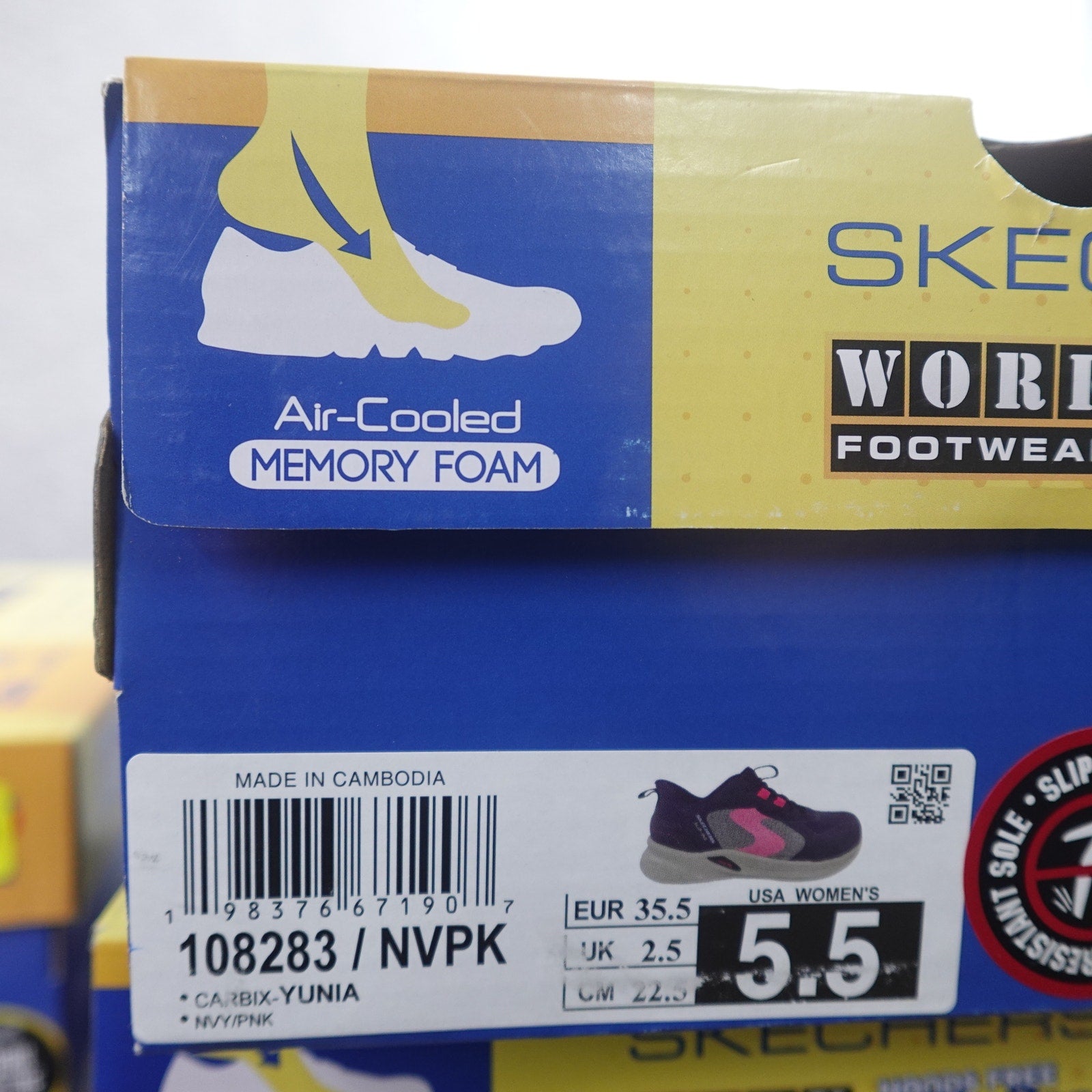 Skechers Work Hands Free Slip-Ins Women's Size 5.5 NVPK 108283 Slip Resistant Shoes
