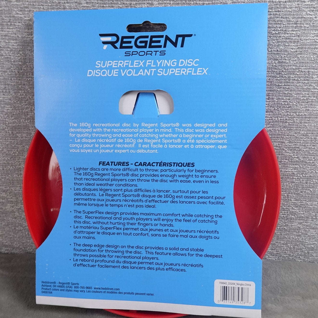 Regent Sports SuperFlex Flying Disc 160g Red Ultimate Frisbee