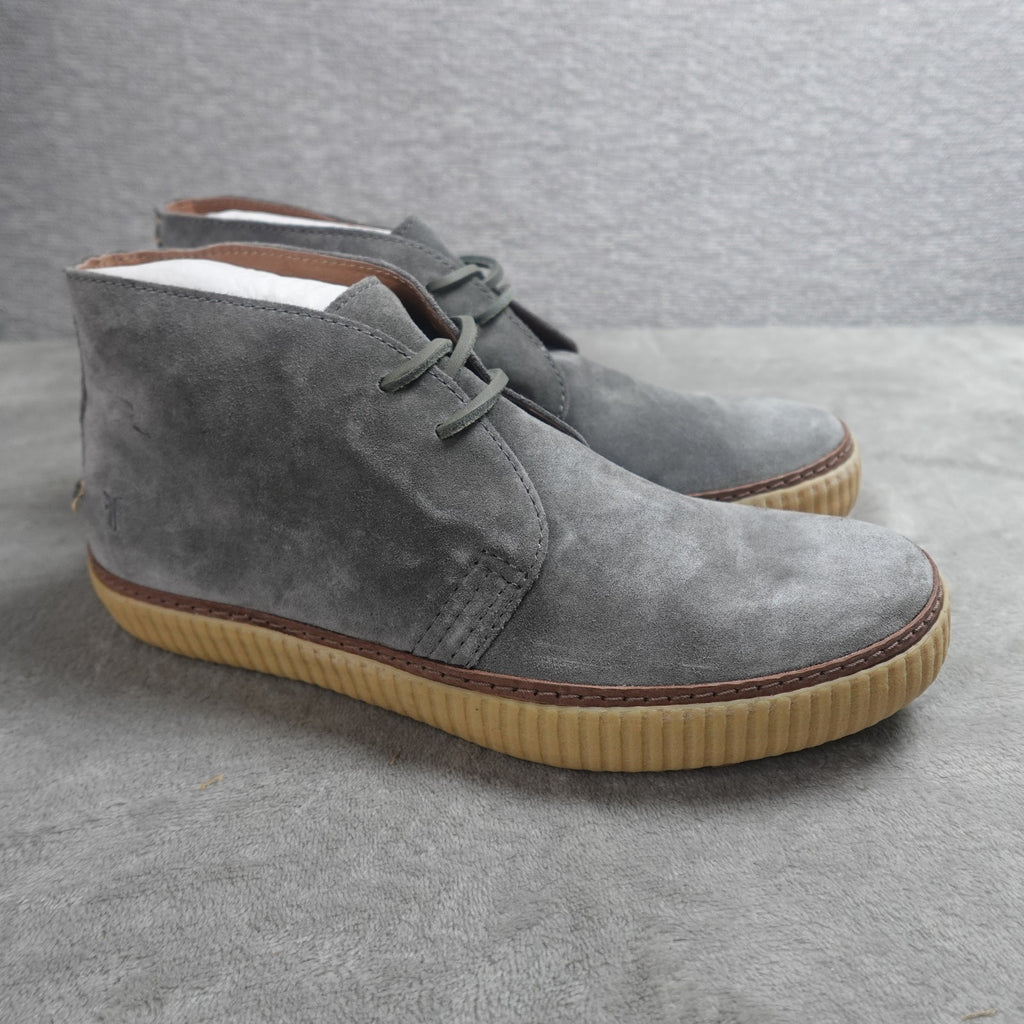 FRYE Emery Chukka Men's Size 8.5M Grey Suede Leather Boots 8072MHVSCQ