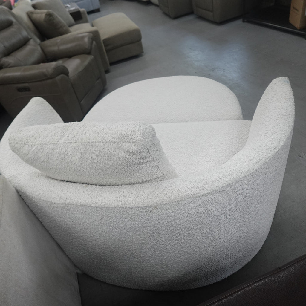 Holley Oversized Fabric Accent Chair with Storage Ottoman