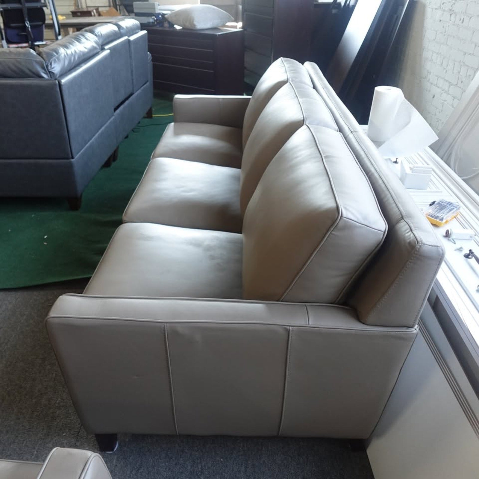 West Park Leather Sofa - Tan