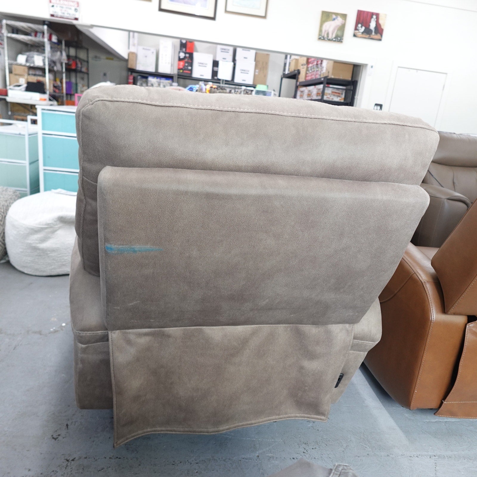 Barcalounger Fabric Power Glider Recliner with Power Headrest