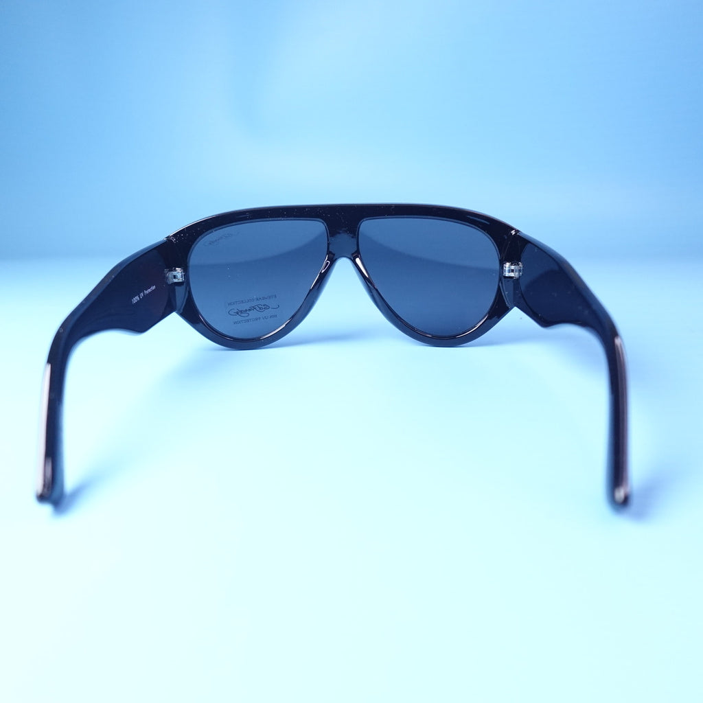 Ed Hardy Los Angeles Skull Sunglasses Black 100% UV Protection Oversized NEW