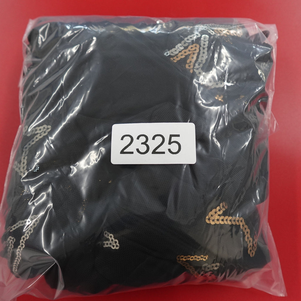 Vince Camuto Black Long Sleeve Mesh Dress with Sequin Stars Women's Size 10