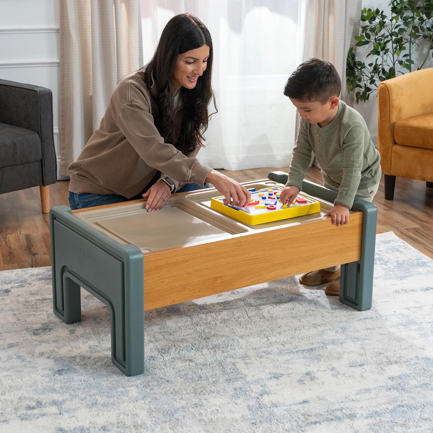Step2 Harmony Activity Table Kids Train Table w/ Cover Toddler Play Table