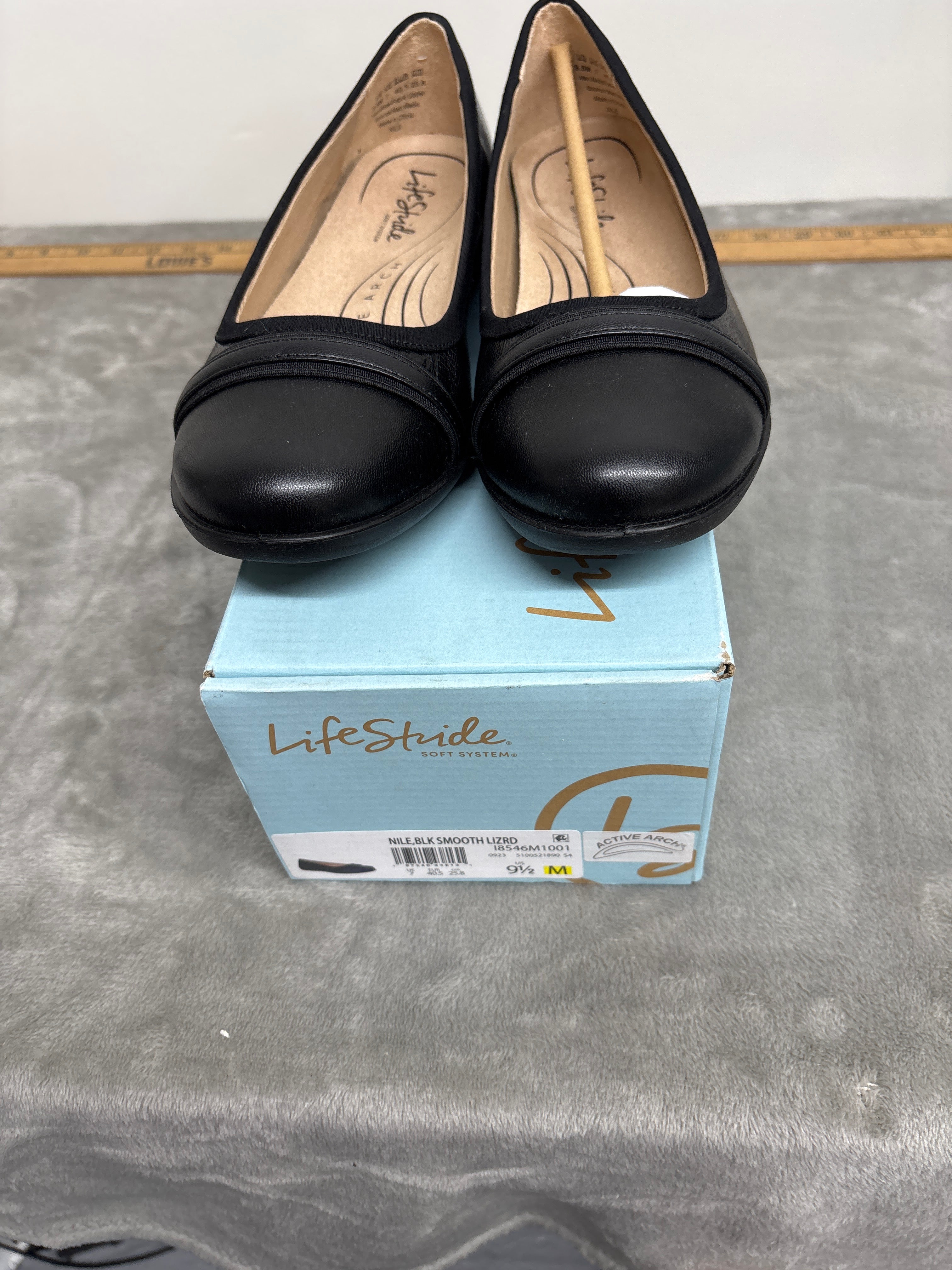 Lifestride Nile black smooth lizrd