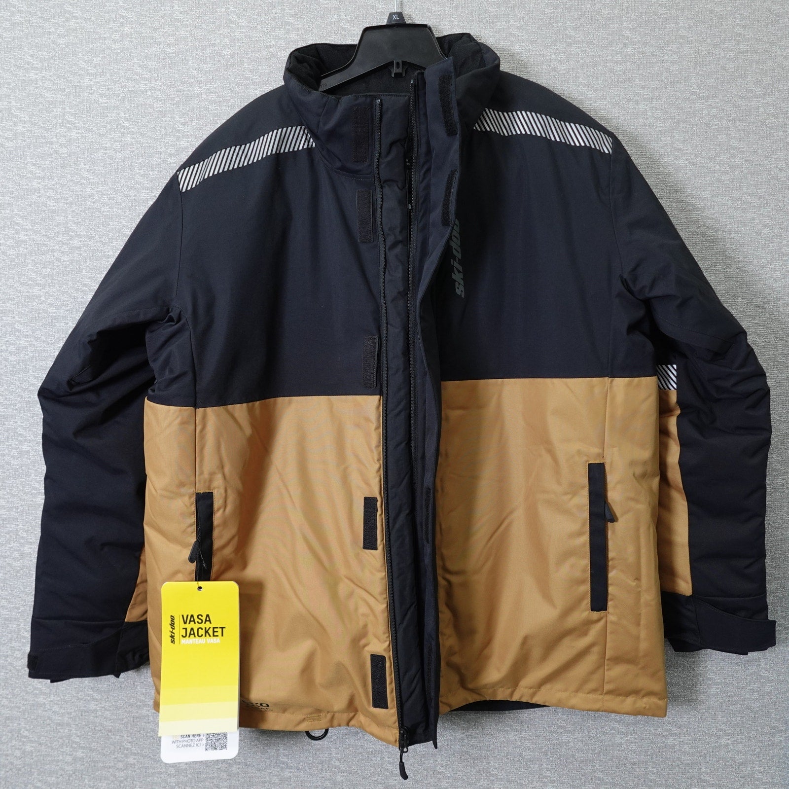 Ski-Doo Mens Vasa Snowmobile Jacket Khaki Brown - XL