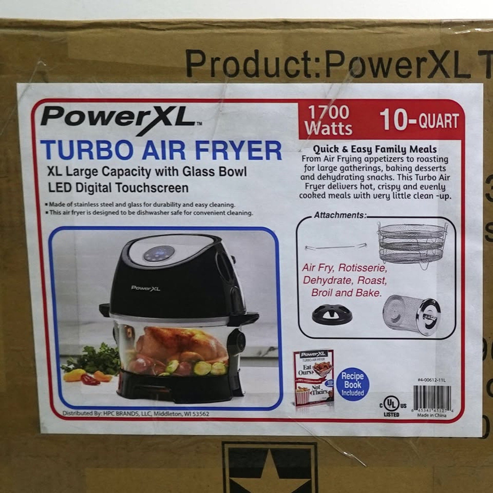 Power XL Turbo Air Fryer 4-00612-11L