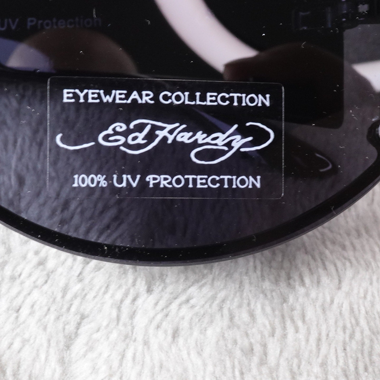 Ed Hardy Fatal Attraction Shield Sunglasses Skull Crossbones Y2K UV400 NEW