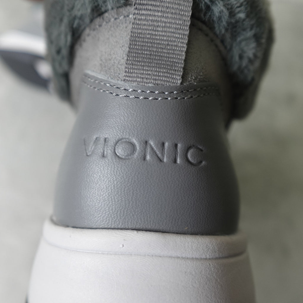 Vionic Norwood Faux Fur Ankle Boots Charcoal Women’s 7 M New w/ Box