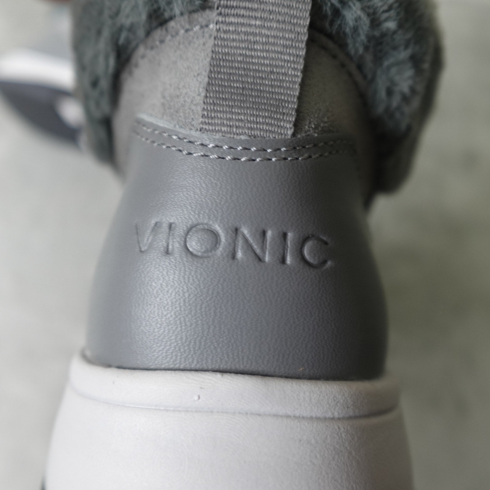 Vionic Norwood Faux Fur Ankle Boots Charcoal Women’s 7 M New w/ Box