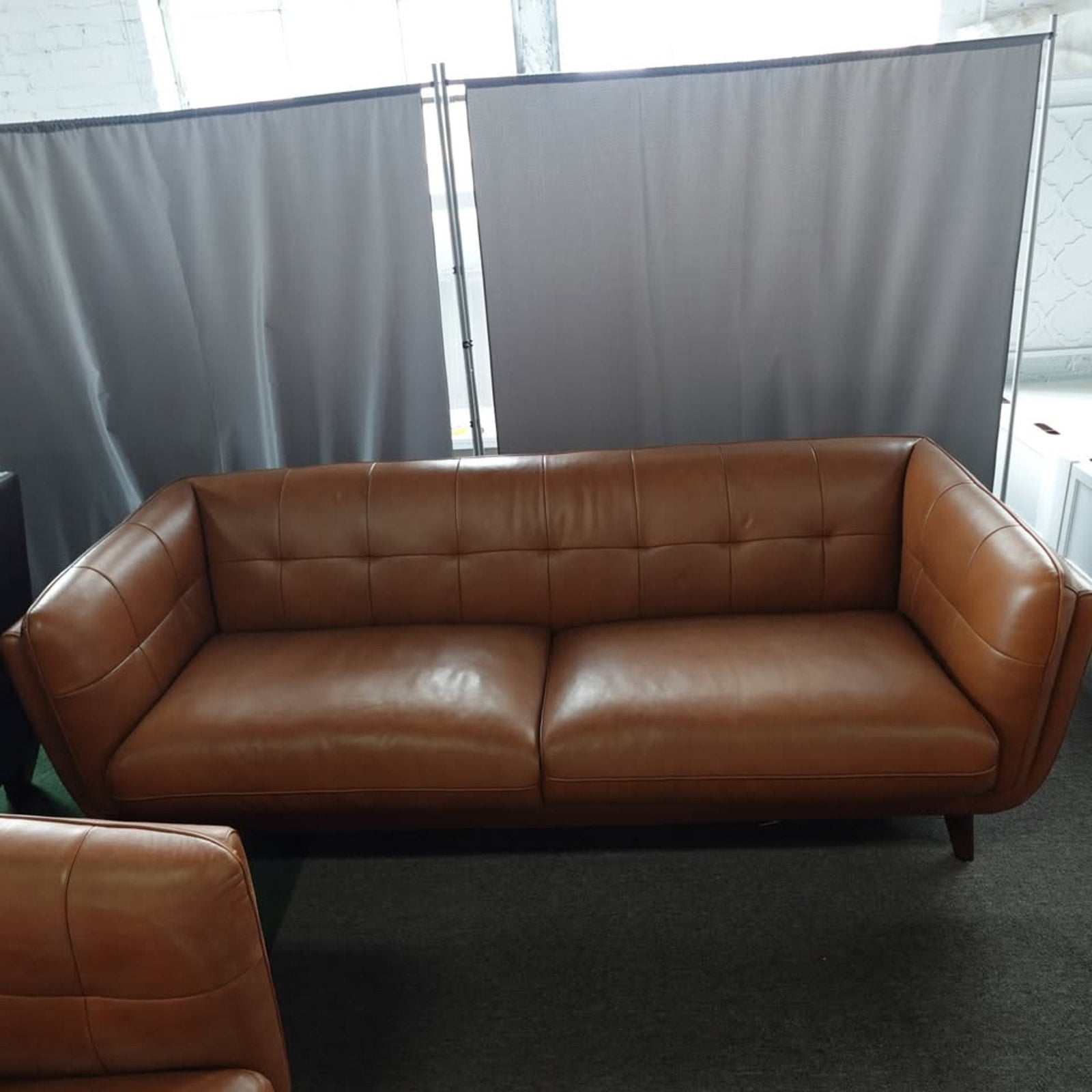 Used Prospera Home Barcelona Top-grain Leather Sofa and Two Chairs