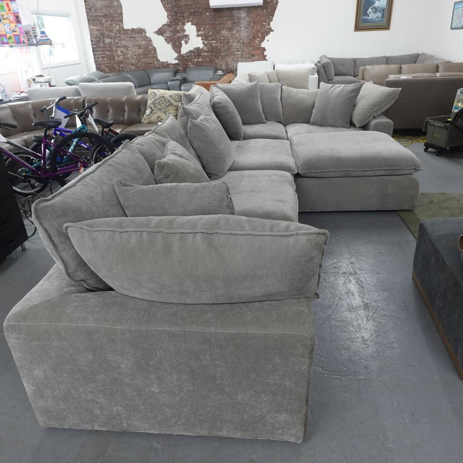 Sereen 6-piece Fabric Modular Sectional, Taupe