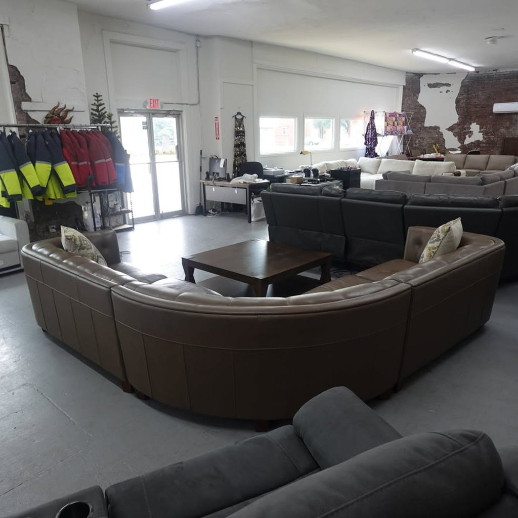 Bellevue Top Grain Leather 3 piece Sectional
