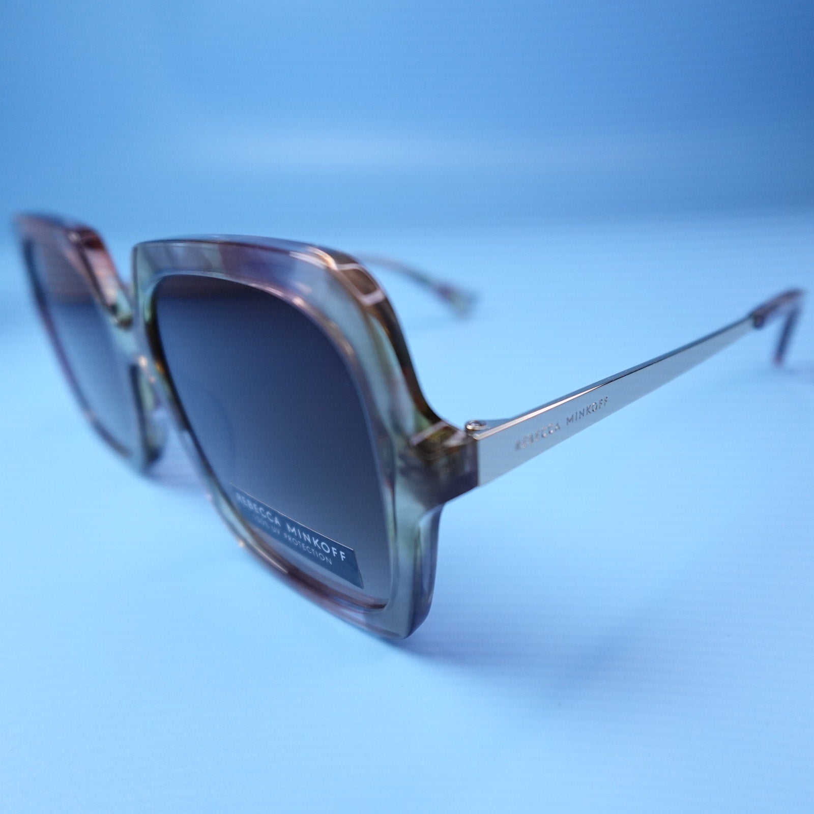 Rebecca Minkoff Willow Sunglasses Multicolor Tortoise Shell with Gold Arms