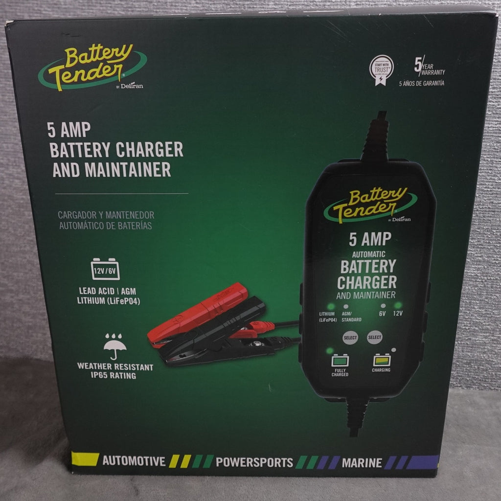 Open Box Battery Tender® 5 AMP Weather Resistant Battery Charger & Maintainer