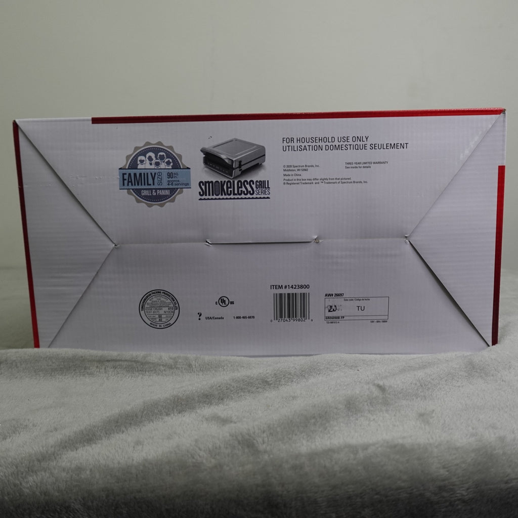 Brand-New In Box George Foreman Smokeless Grill Series GRD6090B