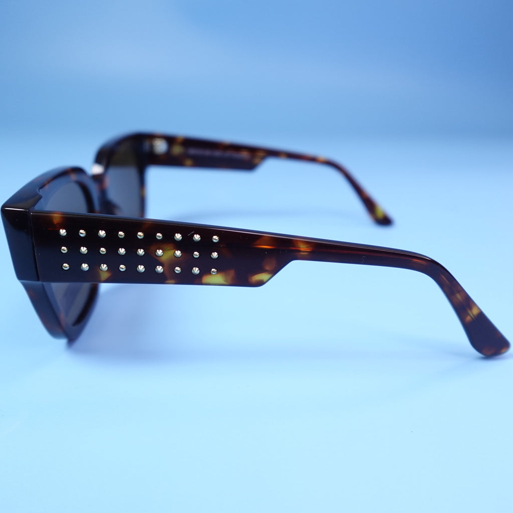 Rebecca Minkoff Sunglasses Mazey Black Studded Tortoiseshell 100% UV Protection