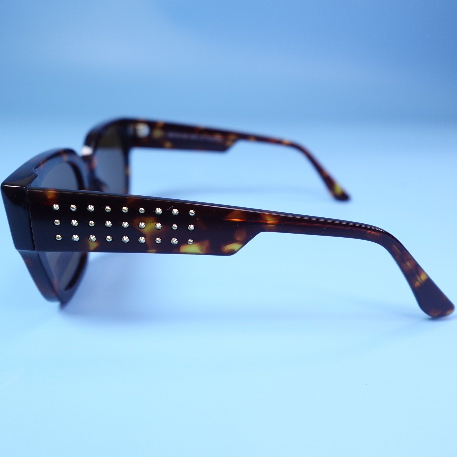 Rebecca Minkoff Sunglasses Mazey Black Studded Tortoiseshell 100% UV Protection