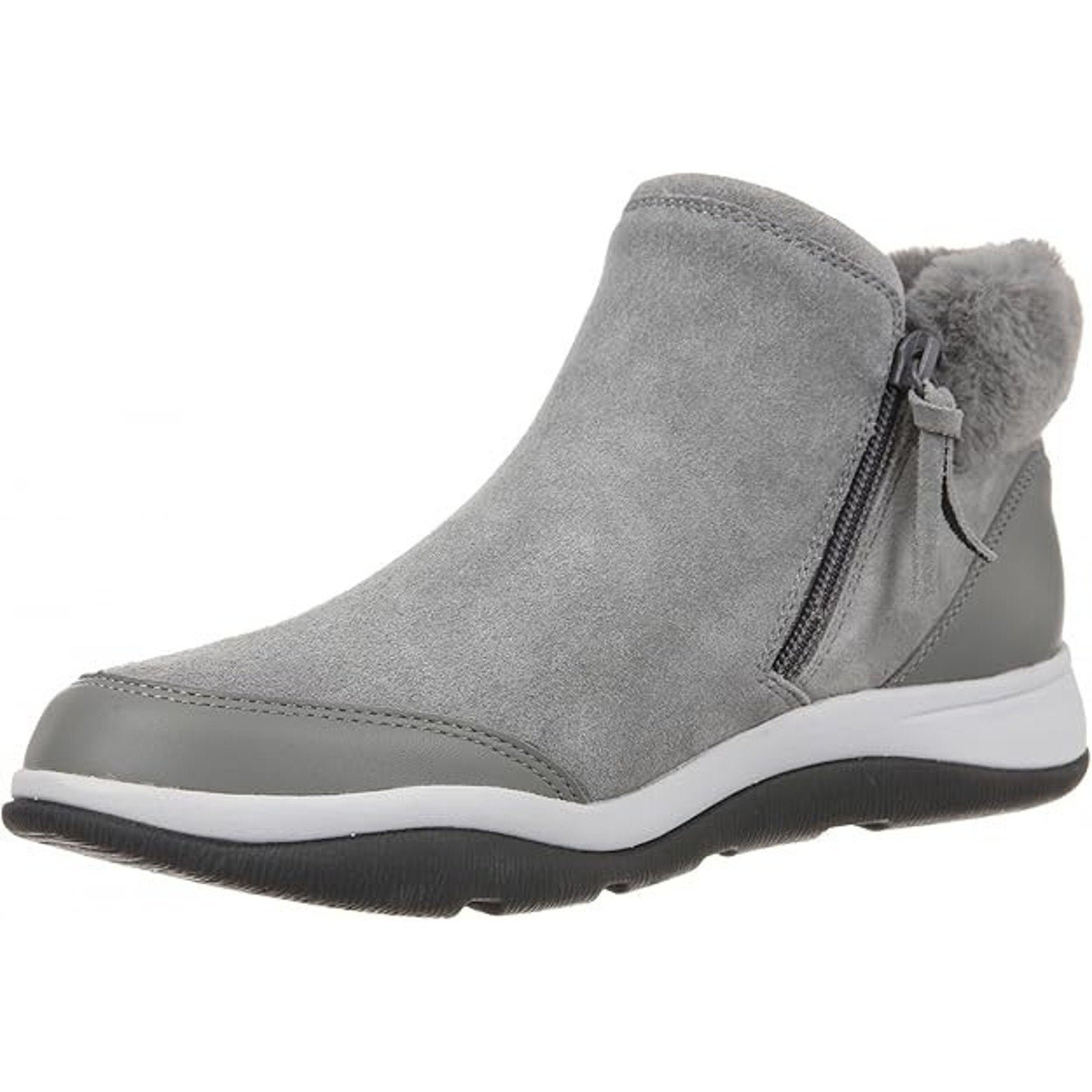 Vionic Norwood Faux Fur Ankle Boots Charcoal Women’s 7 M New w/ Box