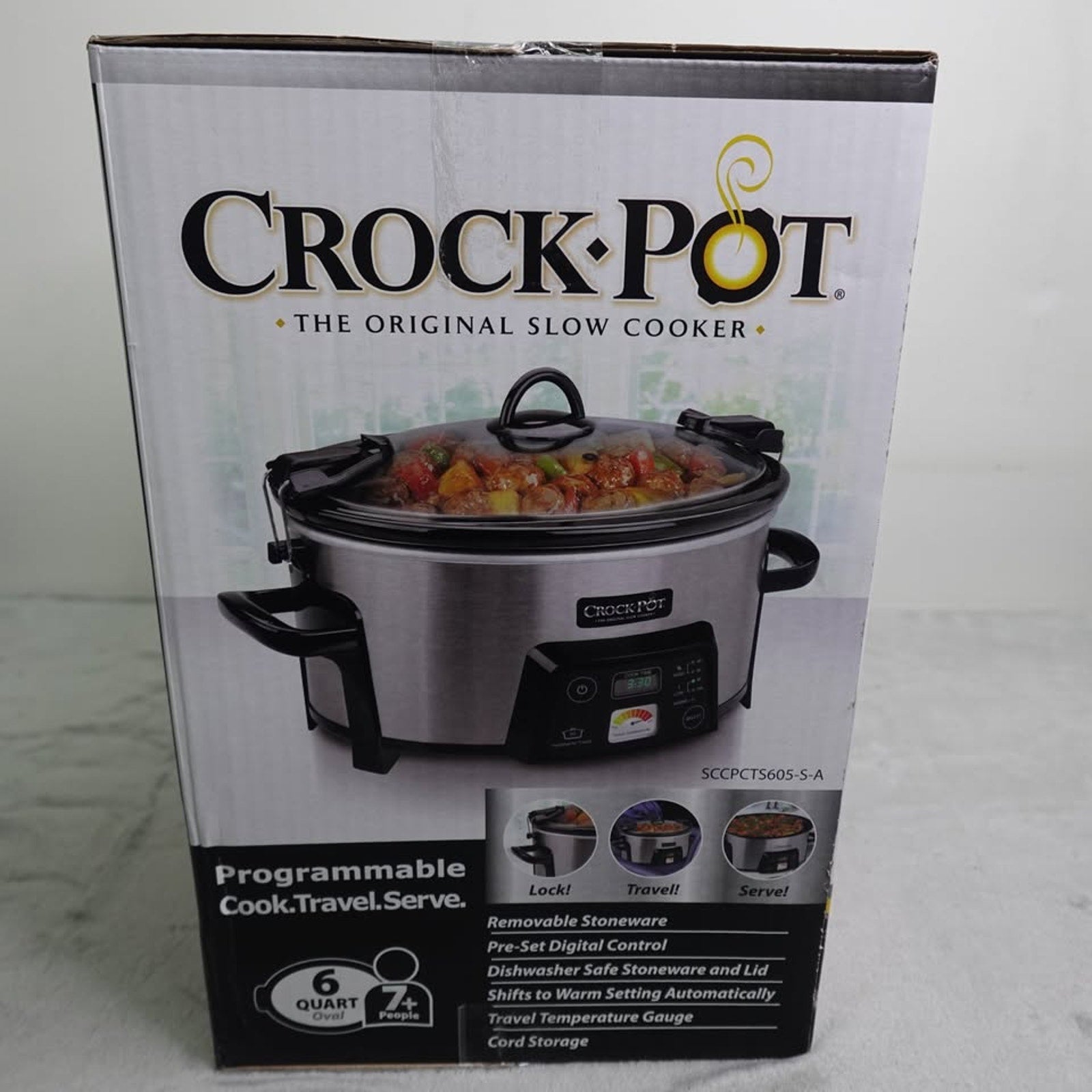 Crock Pot 6Qt. Travel & Serve SCCPCTS605-S-A