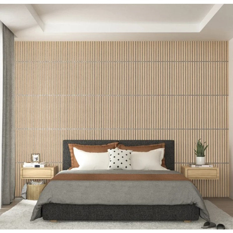 Artika Sonolok Acoustic Slat Wall Panels Oak & Black - 4 Pack NEW