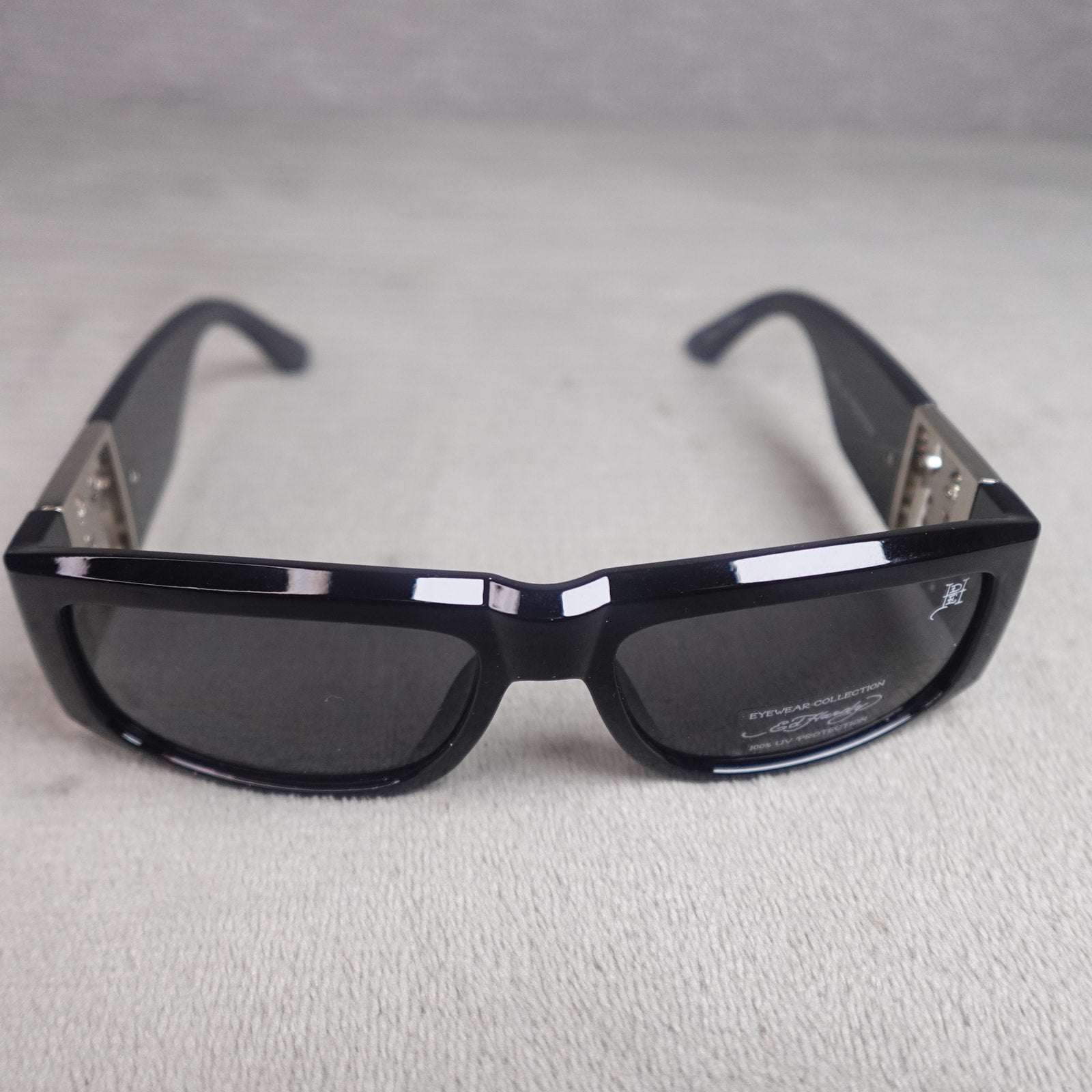 Ed Hardy Ed Trinity Sunglasses Black Shield UV400 NEW