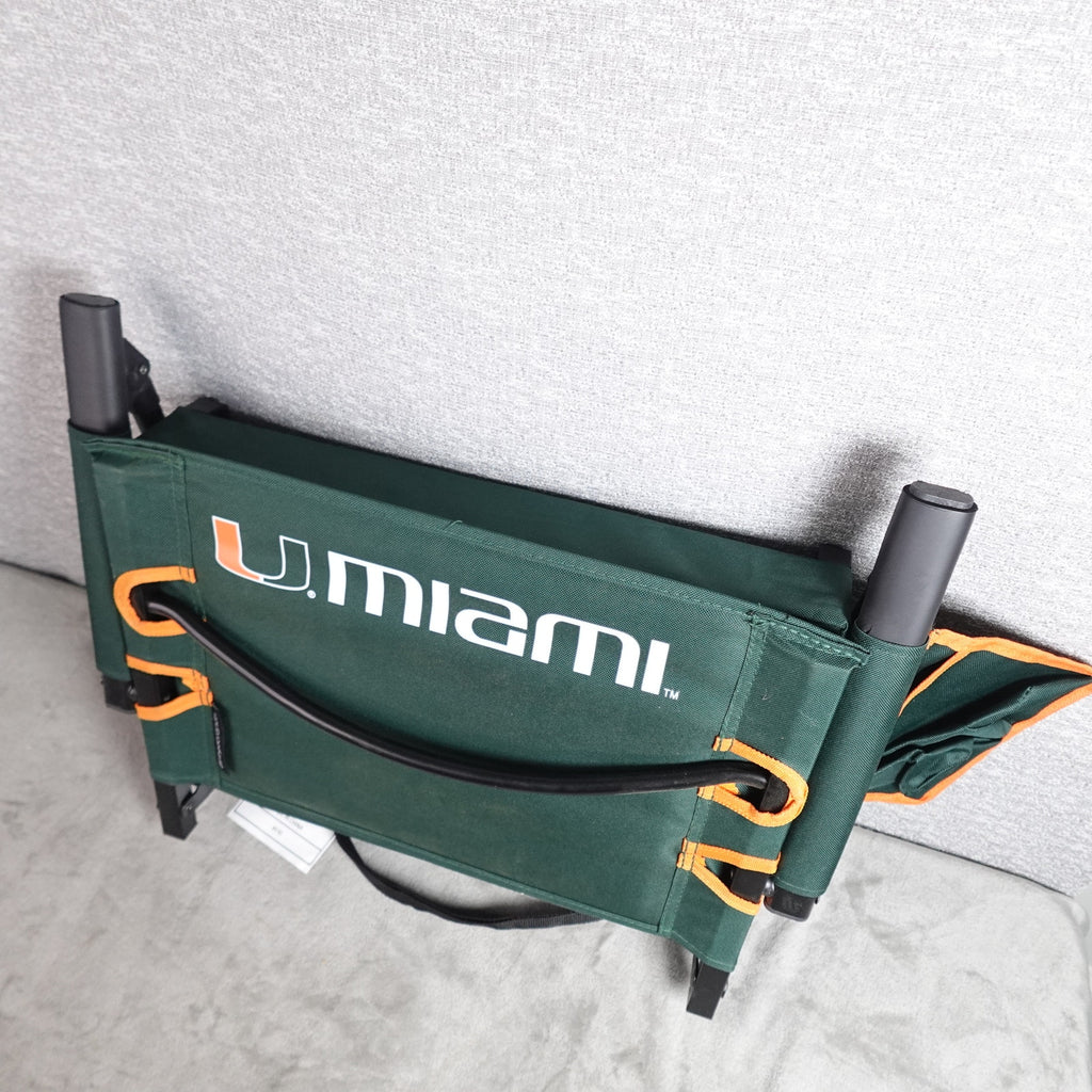 Logo Brands University of Miami Hurricanes Stadium Seat Chair Cushion Green