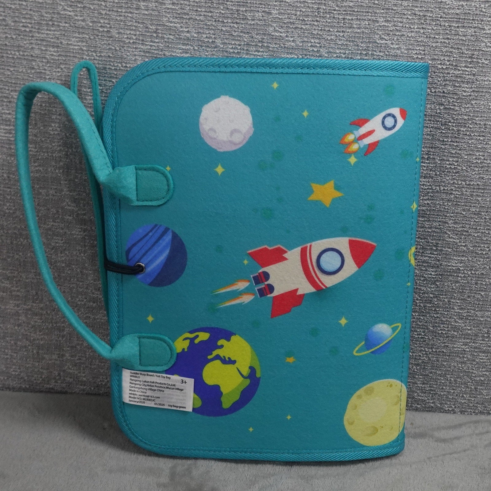 Winblo Toddler Busy Board Montessori Learning Activity Sensory Book Space Rocket