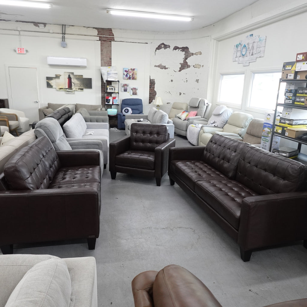 Carabella 3-piece Leather Set - Sofa, Loveseat, Chair