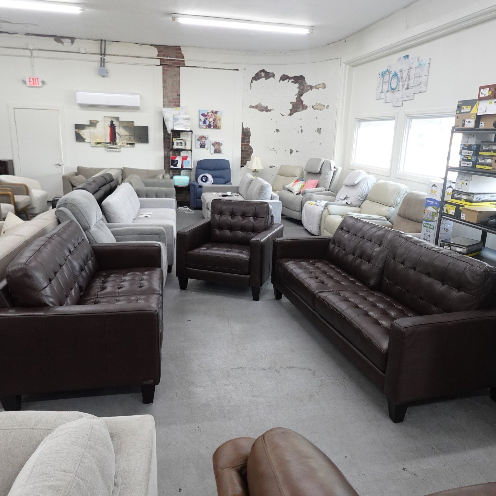 Carabella 3-piece Leather Set - Sofa, Loveseat, Chair