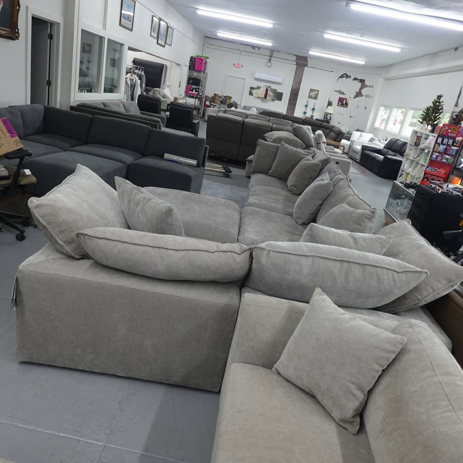 Sereen 6-piece Fabric Modular Sectional, Taupe