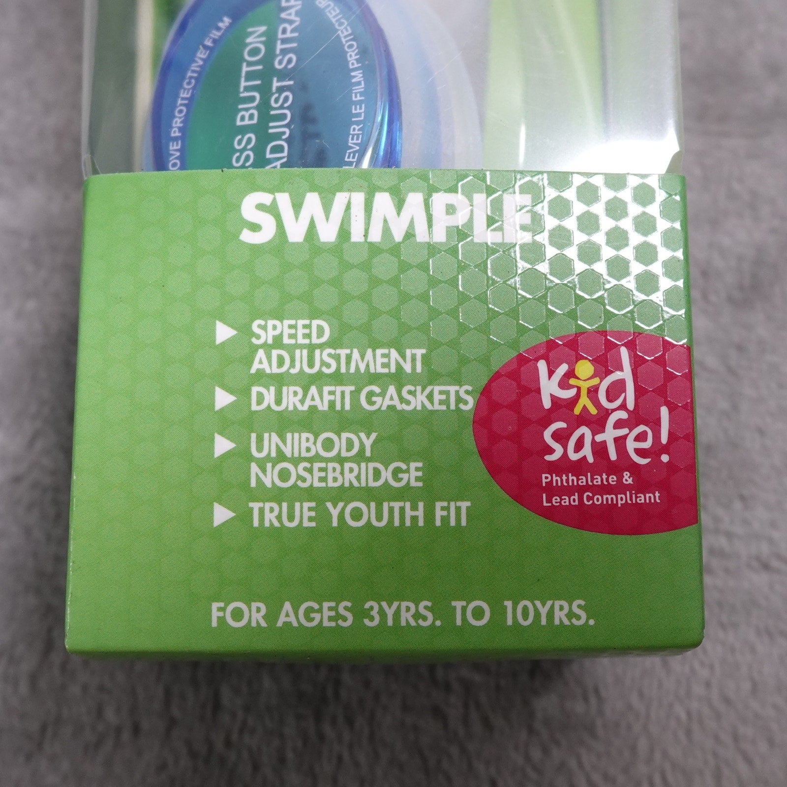 TYR Swimple Kids Swim Goggles Blue Youth Swimming New
