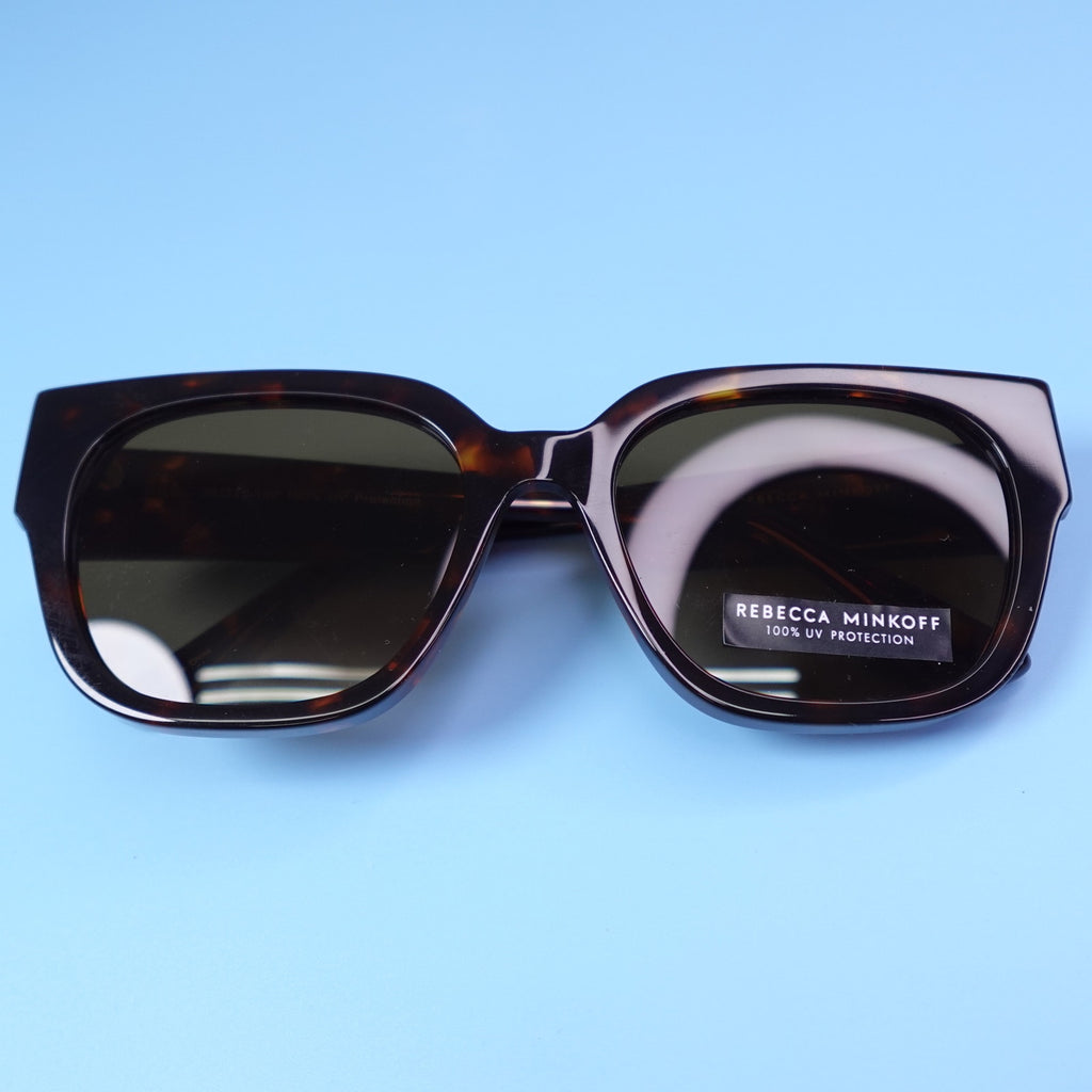 Rebecca Minkoff Sunglasses Mazey Black Studded Tortoiseshell 100% UV Protection