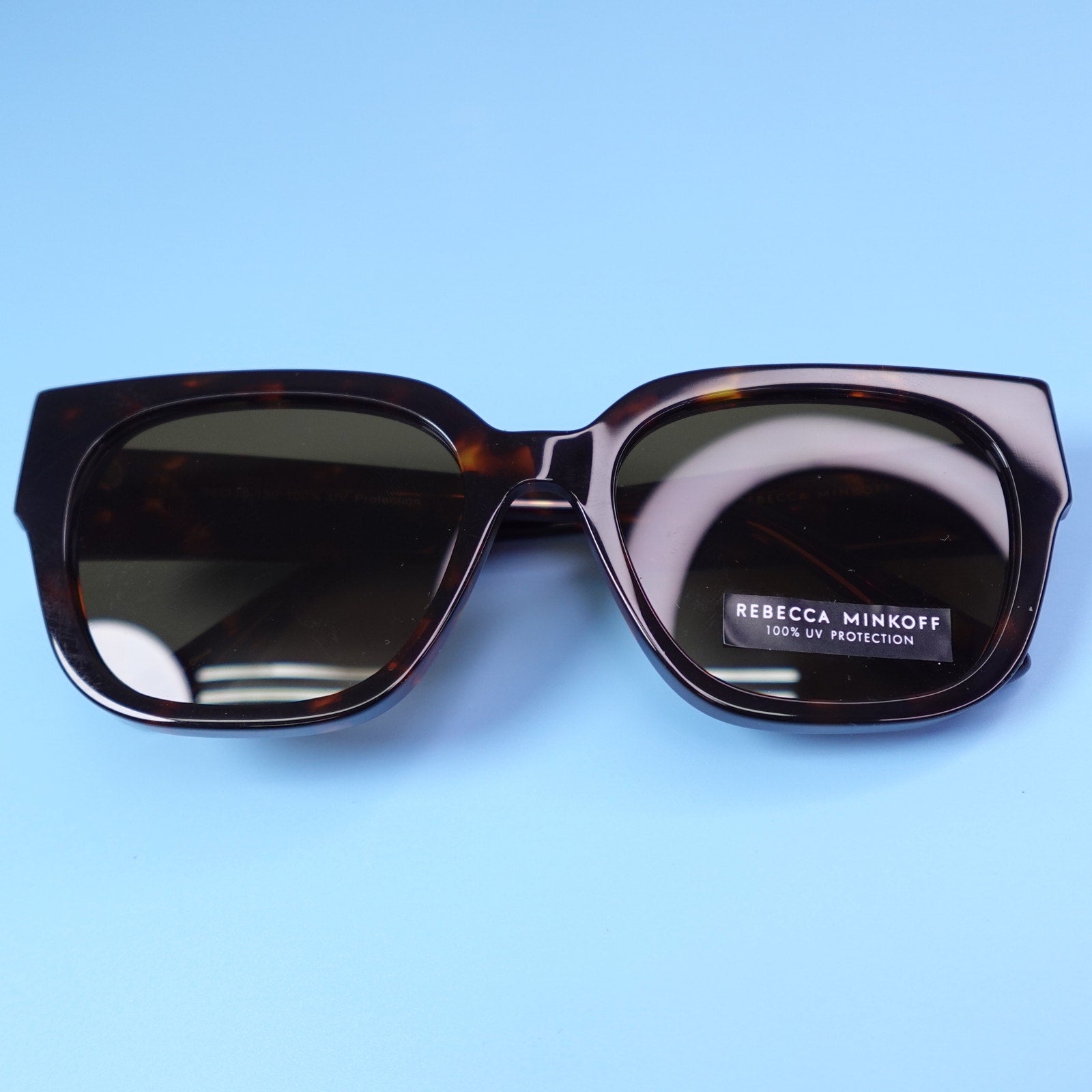 Rebecca Minkoff Sunglasses Mazey Black Studded Tortoiseshell 100% UV Protection
