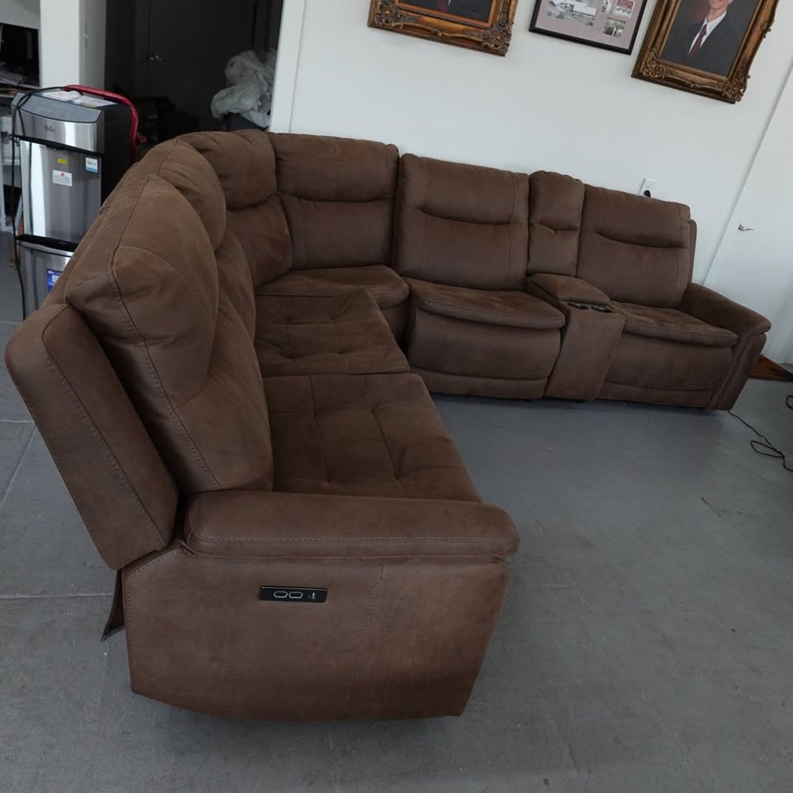 Simms Fabric Power Reclining Sectional with Power Headrests
