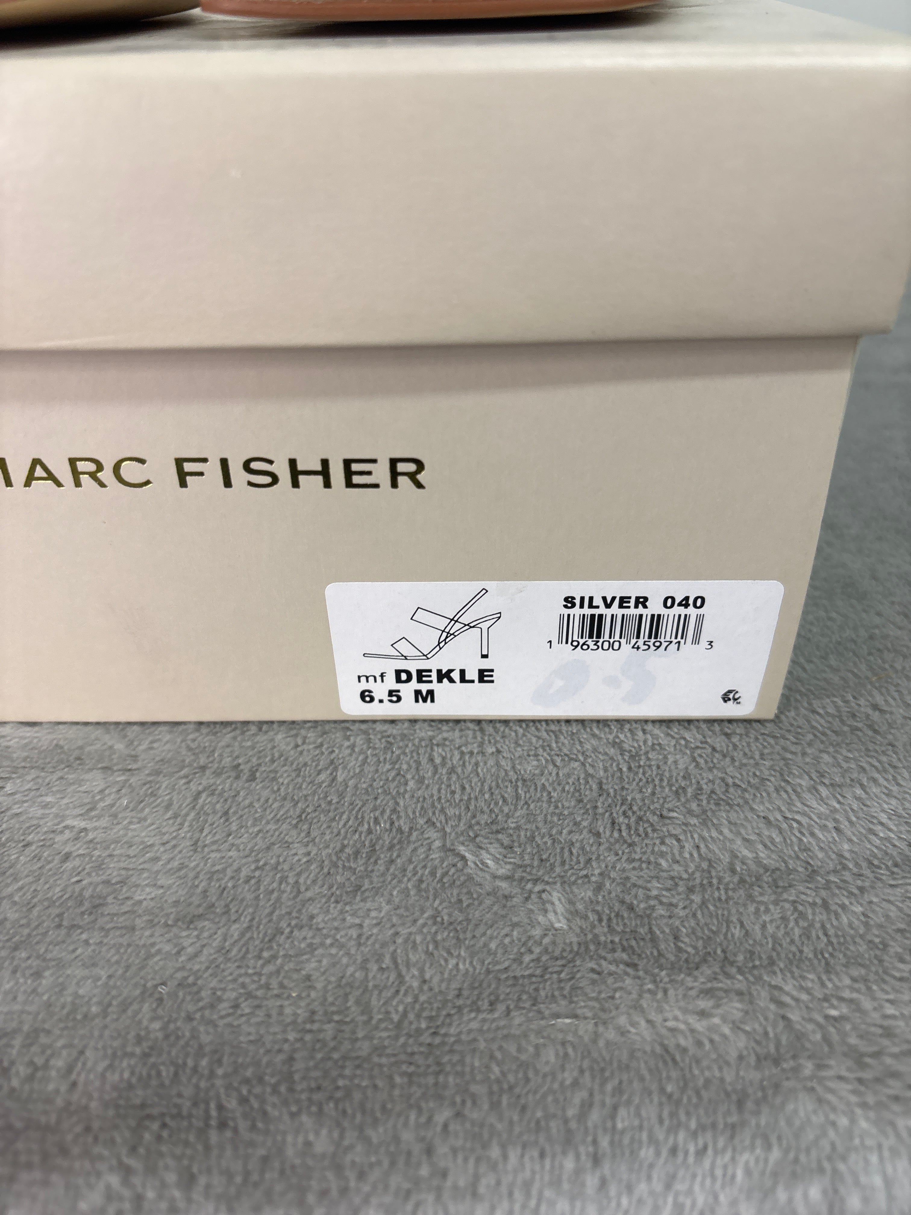 Marc fisher silver high-heeled sandals