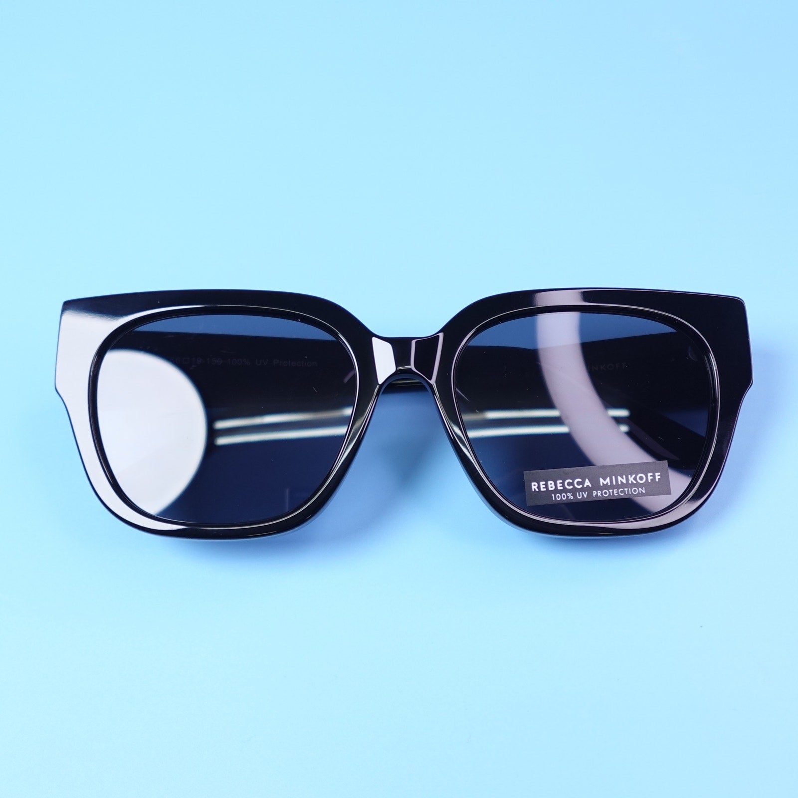 Rebecca Minkoff Black Mazey Studded Sunglasses 100% UV Protection