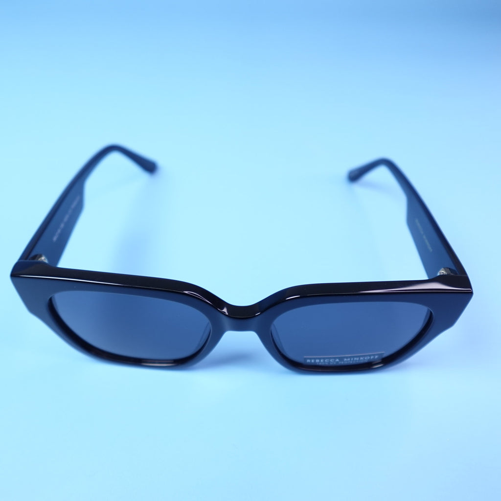Rebecca Minkoff Black Mazey Studded Sunglasses 100% UV Protection