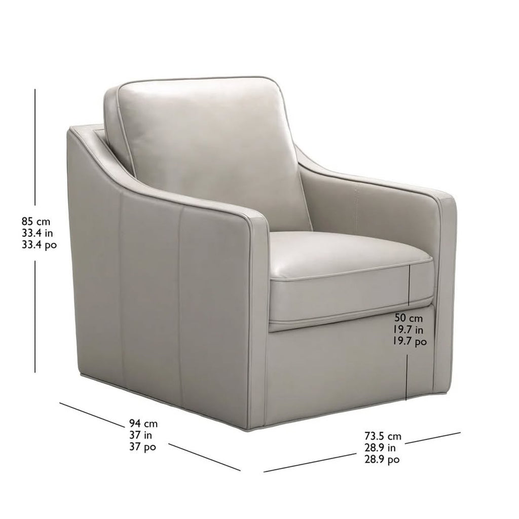 Concise Leather Swivel Chair