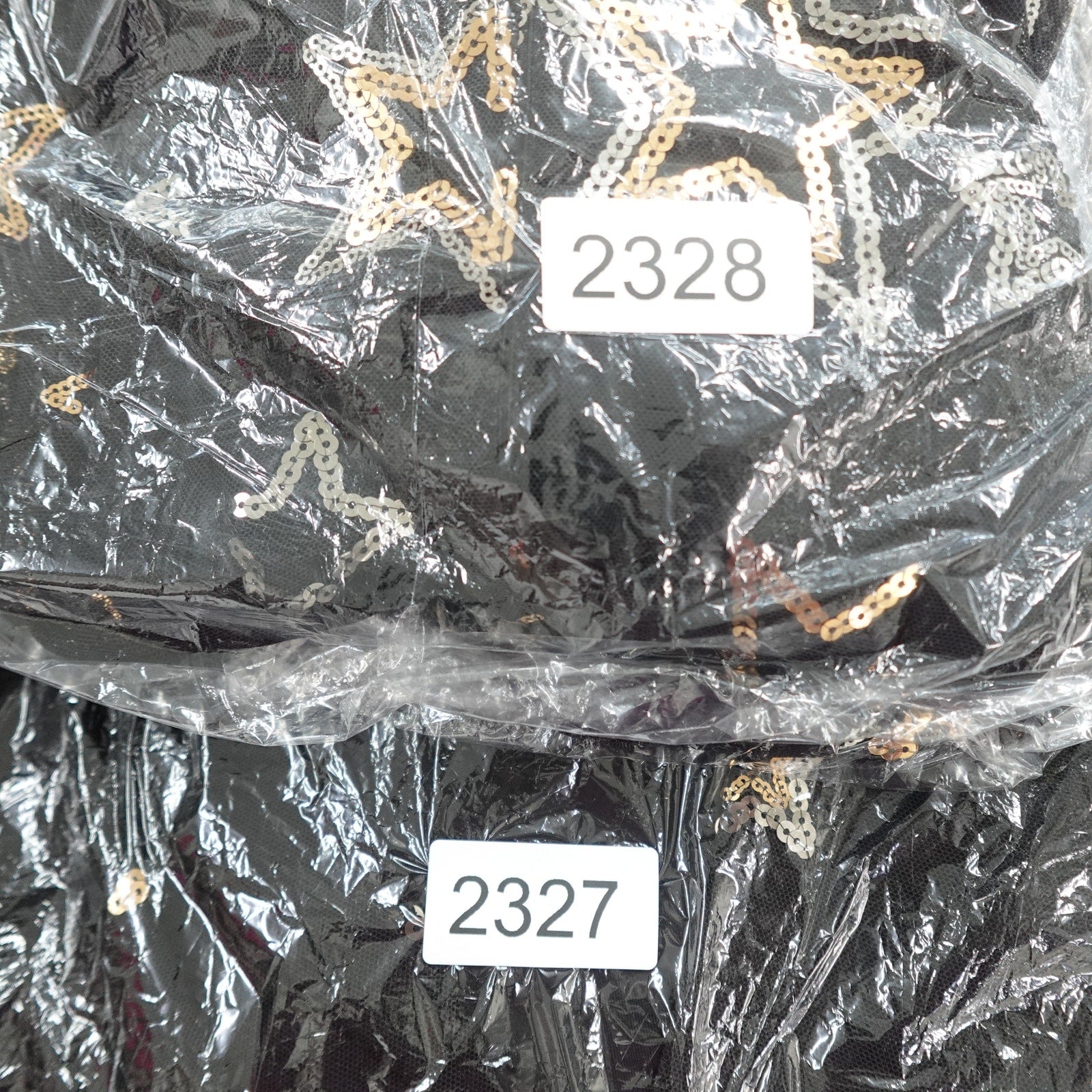 Vince Camuto Black Long Sleeve Mesh Dress with Sequin Stars Women's Size 8